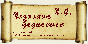 Negosava Grgurević vizit kartica